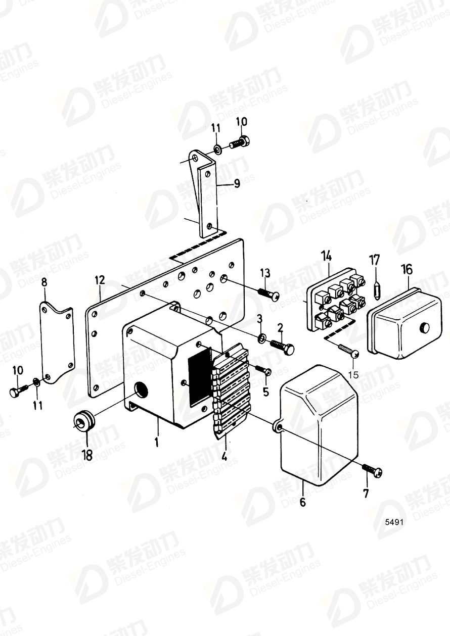 VOLVO Fuse holder 304307 Drawing